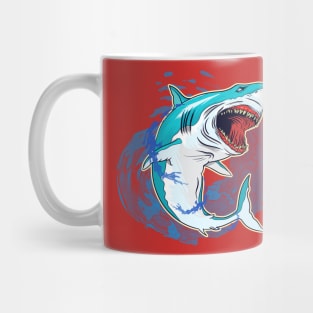 Shark with splashes water Mug